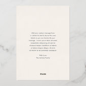 Carte De Vœux En Aluminium Elégant bleu marine et vert Plaid Noël (Verso)