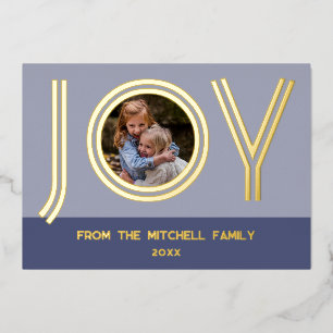 Carte De Vœux En Aluminium Élégant Chic Violet Violet Minimaliste Or