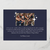 Carte De Vœux En Aluminium Elegant Christmas Sparkle Photo Collage Christmas (Verso)