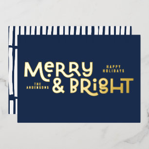 Carte De Vœux En Aluminium élégant et élégant All est lumineux Noël