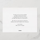 Carte De Vœux En Aluminium Elegant Flourish Script Merry Christmas (Verso)