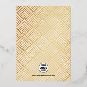 Carte De Vœux En Aluminium Élégant Gold Script Business Noël (Verso)