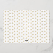 Carte De Vœux En Aluminium Élégant Gras Joyeux Pinceau Script Photo Or Réel (Verso)