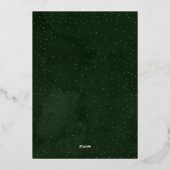 Carte De Vœux En Aluminium Elegant Greenery Merry Christmas Photo (Verso)