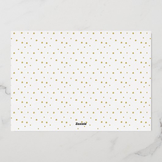 Carte De Vœux En Aluminium Elégant Joyeux Noël Gold Pressé Photo (Verso)