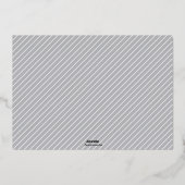 Carte De Vœux En Aluminium Elégant Joyeux Script de Nouvel An Argent (Verso)