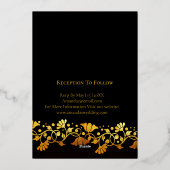 Carte De Vœux En Aluminium Élégant monogramme fleuri or (Verso)