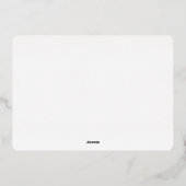 Carte De Vœux En Aluminium Élégant Noël Foliage Photo Or (Verso)