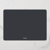 Carte De Vœux En Aluminium Élégant Noël Foliage Photo Or (Verso)