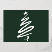 Carte De Vœux En Aluminium Élégant Noël Reindeer Famille Photo Collage (Verso)