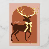 Carte De Vœux En Aluminium Élégant or de stade (Recto)