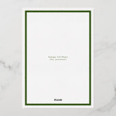Carte De Vœux En Aluminium Elegant Or Simple Cadre de Noël Photo (Verso)