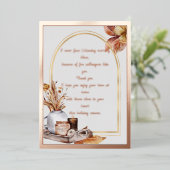 Carte De Vœux En Aluminium Élégant Rose Gold Script & Frame Collègues (Debout devant)