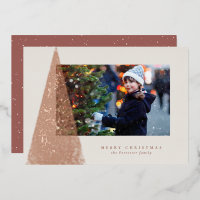 Elégant rose moderne or sapin de Noël une photo