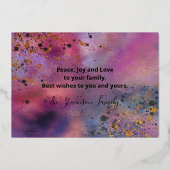 Carte De Vœux En Aluminium Élégant script de calligraphie moderne Joyeux vaca (Verso)