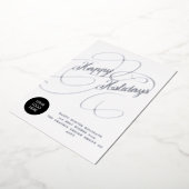 Carte De Vœux En Aluminium Élégant script entreprise logo personnalisé entrep (Rotation)