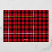 Carte De Vœux En Aluminium Élégant Script Joyeux Noël Photo Famille Or (Verso)