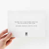 Carte De Vœux En Aluminium Élégant Script One Photo Joyeux Noël Or