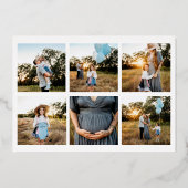 Carte De Vœux En Aluminium Élégant script photo moderne Noël (Verso)