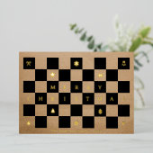 Carte De Vœux En Aluminium Elégant tableau de Noël rustique joyeux (Debout devant)