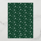 Carte De Vœux En Aluminium Élégant Vert Joyeux Noël Snowflake (Verso)