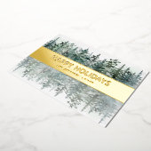 Carte De Vœux En Aluminium Élégante forêt d'aquarelles (Rotation)