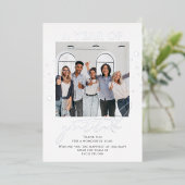 Carte De Vœux En Aluminium Elégante Gratitude Script Photo Entreprise (Debout devant)