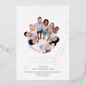 Carte De Vœux En Aluminium Elégante Gratitude Script Photo Entreprise (Recto)