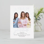 Carte De Vœux En Aluminium Elégante Gratitude Script Photo Entreprise (Debout devant)