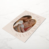 Carte De Vœux En Aluminium Élégante Photo En Forme Ovale Enfermée Salutation  (Rotation)