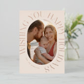 Carte De Vœux En Aluminium Élégante Photo En Forme Ovale Enfermée Salutation  (Debout devant)