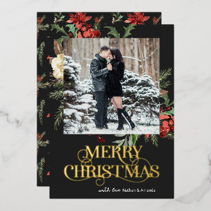 Carte De Vœux En Aluminium Élégante photo Joyeux Noël