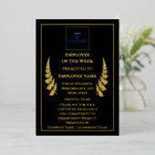 Carte De Vœux En Aluminium Employee of the Week Custom Foil Recognition Award (Debout devant)