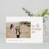 Carte De Vœux En Aluminium En toutes choses Joy Photo (Debout devant)