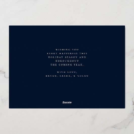 Carte De Vœux En Aluminium En toutes choses Joy Photo (Verso)