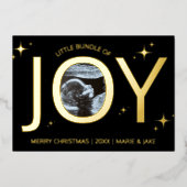 Carte De Vœux En Aluminium Ensemble de JOY Faire-part de grossesse Noël (Recto)