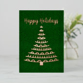 Carte De Vœux En Aluminium Entreprise moderne d'arbre de Noël (Debout devant)