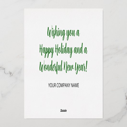 Carte De Vœux En Aluminium Entreprise moderne d'arbre de Noël (Verso)