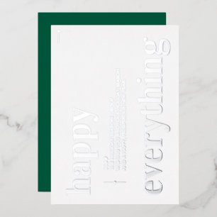 Carte De Vœux En Aluminium Entreprise Nouvel An Vert Joyeux Tout Entreprise