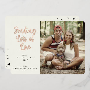 Carte De Vœux En Aluminium Envoi de beaucoup d'amour Photo de la Saint Valent