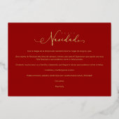 Carte De Vœux En Aluminium Espagnol Elegant Commence Cadre Feliz Navidad Scri (Verso)