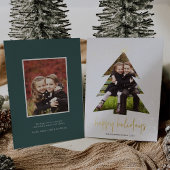 Carte De Vœux En Aluminium Étoile lumineuse | Happy Holidays Photo