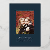 Carte De Vœux En Aluminium Étoile lumineuse | Paix sur Terre (Verso)