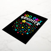 Carte De Vœux En Aluminium Étoiles 100 Jours plus brillantes (Rotation)