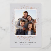 Carte De Vœux En Aluminium Étoiles dorées | Photo (Recto)