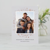 Carte De Vœux En Aluminium Étoiles dorées | Photo (Debout devant)