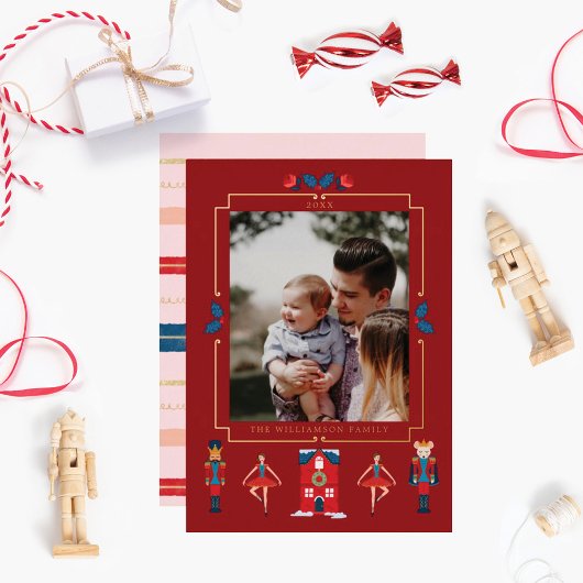 Carte De Vœux En Aluminium Fa La La Christmas Nutcracker Ballet Dancer