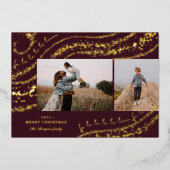 Carte De Vœux En Aluminium Fa La Magical Gold Christmas Carol Two Photo (Recto)