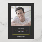 Carte De Vœux En Aluminium Faire-part de diplôme universitaire simple (Recto)