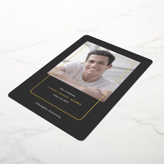 Carte De Vœux En Aluminium Faire-part de diplôme universitaire simple (Rotation)